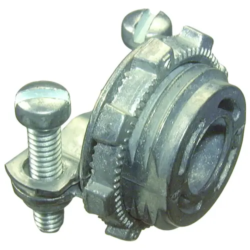 Halex Clamp Connector, 3/8 in, 1-3/16 in L, Zinc, 100/BX - pack of 100 Halex Clamp Connector, 3/8 in, 1-3/16 in L, Zinc, 100/BX - pack of 100