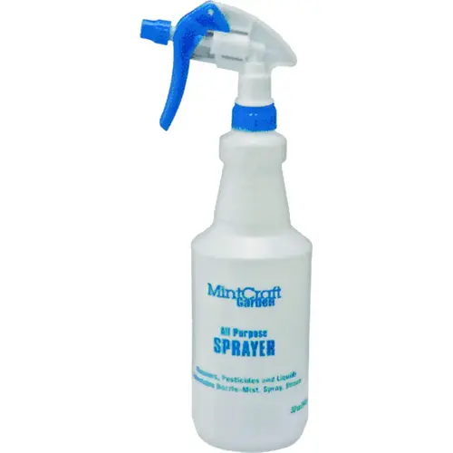 Spray Bottle, Adjustable Nozzle, 32 oz/1 L White Spray Bottle, Adjustable Nozzle, 32 oz/1 L White