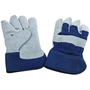 Diamondback JF 6317 Gloves, For All Genders, L, 11.5 in L, Continuous Thumb, Wide Safety Cuff, Polyester Lining, Blue Pair