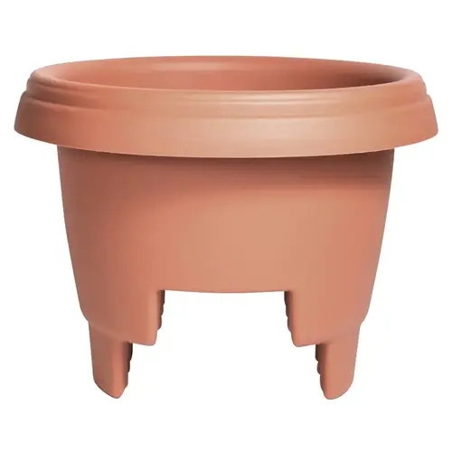 Deck Rail Planter, 12 in W, Plastic, Terra Cotta, Matte Deck Rail Planter, 12 in W, Plastic, Terra Cotta, Matte
