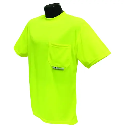 Safety T-Shirt, L, Polyester, Green, Short Sleeve, Pullover Closure Safety T-Shirt, L, Polyester, Green, Short Sleeve, Pullover Closure