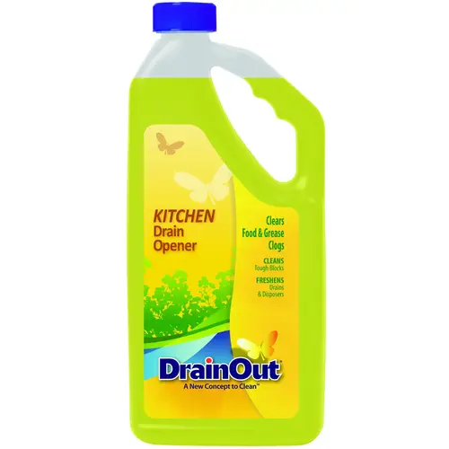 Drain Opener, Liquid, Yellow, Citrus, 32 oz Bottle Drain Opener, Liquid, Yellow, Citrus, 32 oz Bottle