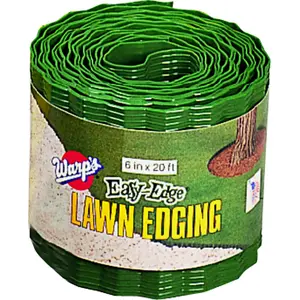 Warp's LE620G Easy-Edge LE-620-G Lawn Edging, 20 ft L, 6 in H, Plastic, Green