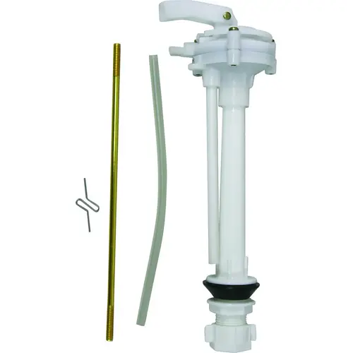 Toilet Ballcock, Plastic, White, Anti-Siphon: Yes, For: 8-1/2 Toilet Tanks in Toilet Ballcock, Plastic, White, Anti-Siphon: Yes, For: 8-1/2 Toilet Tanks in