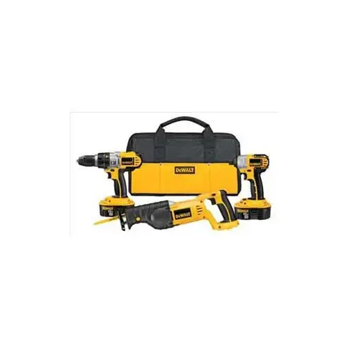 Combination Kit, Battery Included, 18 V, 3-Tool, Includes: (2) 18V XRP Battery Packs, DW9116 Charger Combination Kit, Battery Included, 18 V, 3-Tool, Includes: (2) 18V XRP Battery Packs, DW9116 Charger