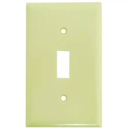Wallplate, 4-1/2 in L, 2-3/4 in W, 1 -Gang, Thermoset, Ivory, High-Gloss - pack of 25 Wallplate, 4-1/2 in L, 2-3/4 in W, 1 -Gang, Thermoset, Ivory, High-Gloss - pack of 25