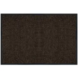 Multy Home 1005375 Non-Slip Utility Mat, 3 ft L, 2 ft W, Tri-Rib Pattern, Polypropylene Rug, Tan