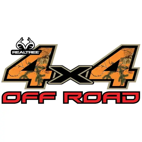 Decal, 4X4 OFF ROAD in Xtra Blaze Camo, Vinyl Adhesive