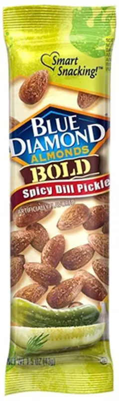 Blue Diamond BOLD Series Almonds Spicy Dill Pickle Flavor 1.5 oz Tube - pack of 12 714322-XCP12
