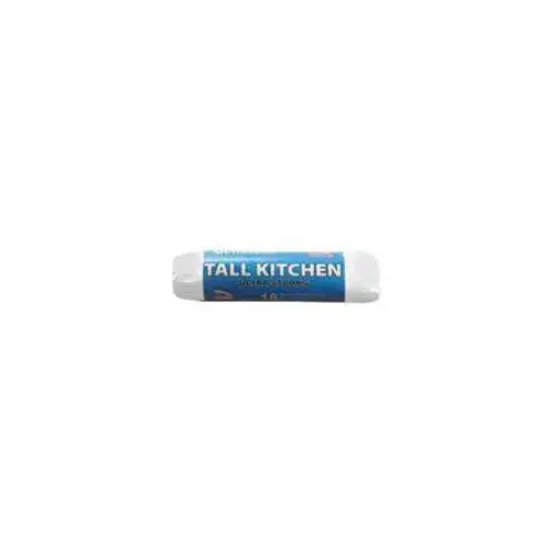Kitchen Trash Bag, 13 gal Capacity, Resin, White Kitchen Trash Bag, 13 gal Capacity, Resin, White