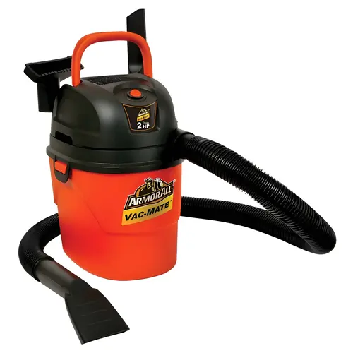 Vac-Mate Wet and Dry Vacuum, 1.5 gal Vacuum, 42 cfm Air, Foam Wet, Reusable Cloth Filter, 55 W