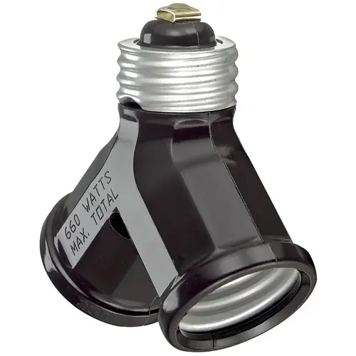 128 Lamp Holder Adapter, 660 W, Metal, Black 128 Lamp Holder Adapter, 660 W, Metal, Black