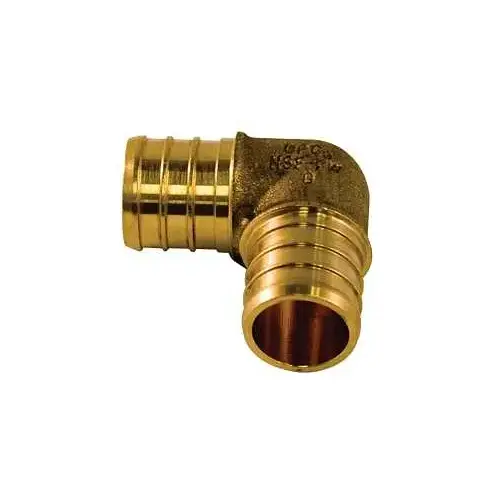 Pipe Elbow, 3/4 x 1/2 in, 90 deg Angle, Brass Pipe Elbow, 3/4 x 1/2 in, 90 deg Angle, Brass