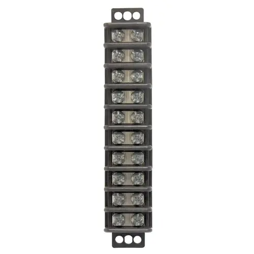 Terminal Block, 600 V, 30 A, 10 -Pole, 2 -Row Black Terminal Block, 600 V, 30 A, 10 -Pole, 2 -Row Black