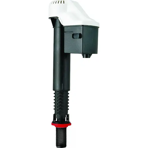 QuietFILL Series Toilet Fill Valve, Plastic Body Black