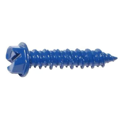 10530 Masonry Screw, 1/4 in Dia, 1-1/4 in L, Steel Blue Ruspert - pack of 30 10530 Masonry Screw, 1/4 in Dia, 1-1/4 in L, Steel Blue Ruspert - pack of 30