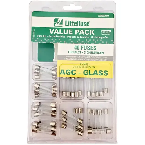Fuse Kit, Cartridge Fuse, 32 VAC/VDC, 1 to 30 A - pack of 41 Fuse Kit, Cartridge Fuse, 32 VAC/VDC, 1 to 30 A - pack of 41