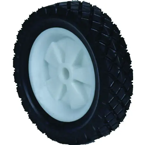 Lawn Mower Wheel, Semi-Pneumatic, Plastic/Rubber