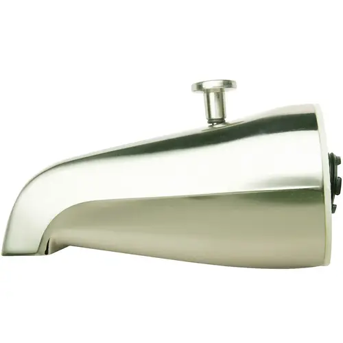 Bathtub Spout, 3/4 in Connection, IPS, Brushed Nickel, For: 1/2 in or 3/4 in Pipe Bathtub Spout, 3/4 in Connection, IPS, Brushed Nickel, For: 1/2 in or 3/4 in Pipe