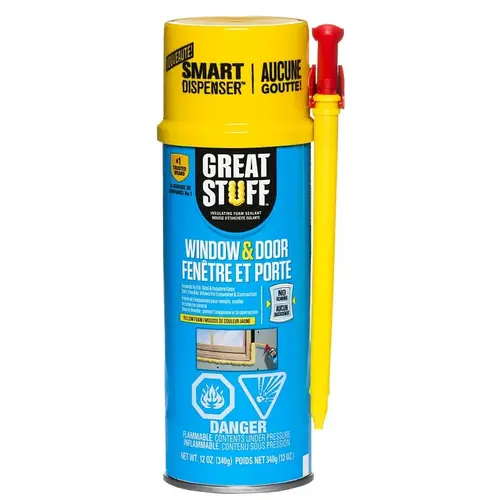 Insulating Foam Sealant, Yellow, 8 hr Curing, 40 to 100 deg F, 12 oz Aerosol Can Insulating Foam Sealant, Yellow, 8 hr Curing, 40 to 100 deg F, 12 oz Aerosol Can