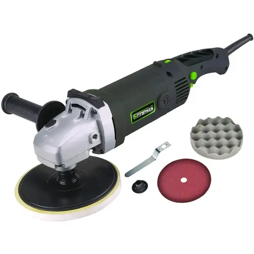 Variable Speed Sander/Polisher, 11 A, 5/8-11 UNC Spindle, 600 to 3000 rpm Speed, Auxiliary Handle