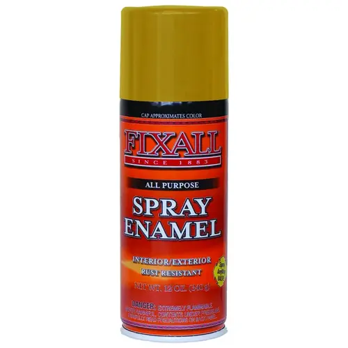 Enamel Spray Paint, Yellow, 12 oz, Aerosol Can Enamel Spray Paint, Yellow, 12 oz, Aerosol Can