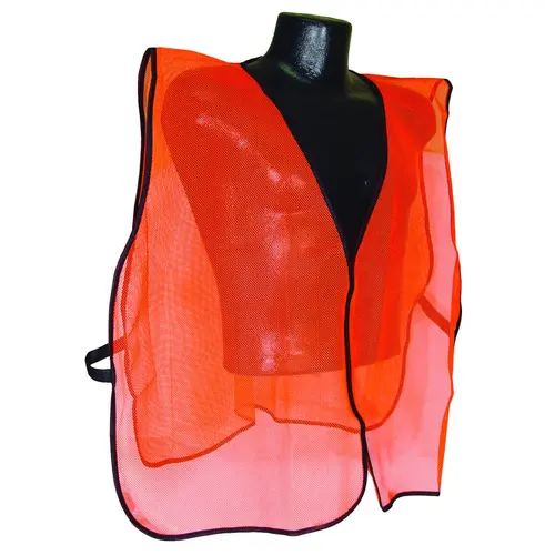 Non-Rated Safety Vest, One-Size, Polyester, Green/Orange/Silver, Hook-and-Loop Closure Non-Rated Safety Vest, One-Size, Polyester, Green/Orange/Silver, Hook-and-Loop Closure