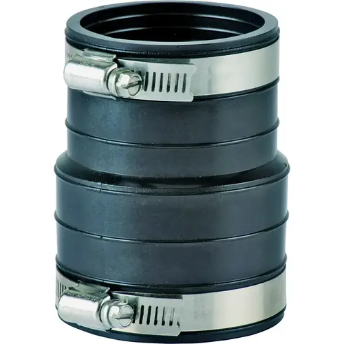 Coupling, 3 in, Socket to Pipe, PVC, Black Coupling, 3 in, Socket to Pipe, PVC, Black