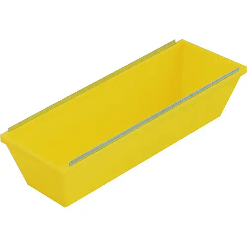 Drywall Mud Pan, 175 cu-in Capacity, 12 in L Bottom, 3 in W Bottom, Plastic Yellow