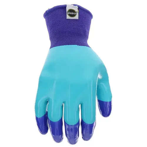 MG30855-W-ML Breathable Garden Gloves, Women's, M/L, Latex Coating, Rubber Glove, Blue Pair MG30855-W-ML Breathable Garden Gloves, Women's, M/L, Latex Coating, Rubber Glove, Blue Pair