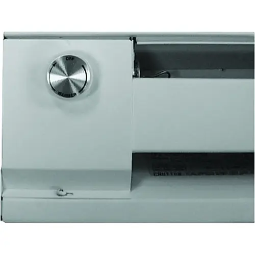 Double Pole Baseboard Heating Thermostat Ivory/White