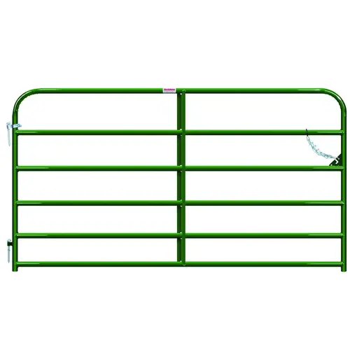 Utility Gate, 96 in W Gate, 50 in H Gate, 20 ga Frame Tube/Channel, Green