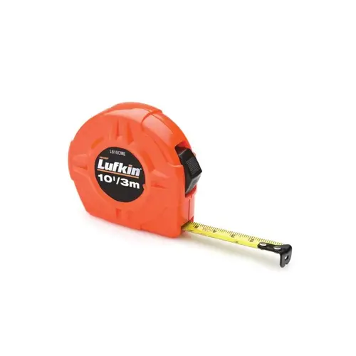 Crescent Lufkin L600N Tape Measure, 10 ft L Blade, 1/2 in W Blade, Steel Blade, Orange Anti-Scratch Crescent Lufkin L600N Tape Measure, 10 ft L Blade, 1/2 in W Blade, Steel Blade, Orange Anti-Scratch