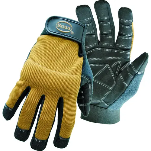 Multi-Purpose, Utility Mechanic's Gloves, XL, Sweat Wipe Thumb, Hook-and-Loop Cuff Pair Multi-Purpose, Utility Mechanic's Gloves, XL, Sweat Wipe Thumb, Hook-and-Loop Cuff Pair