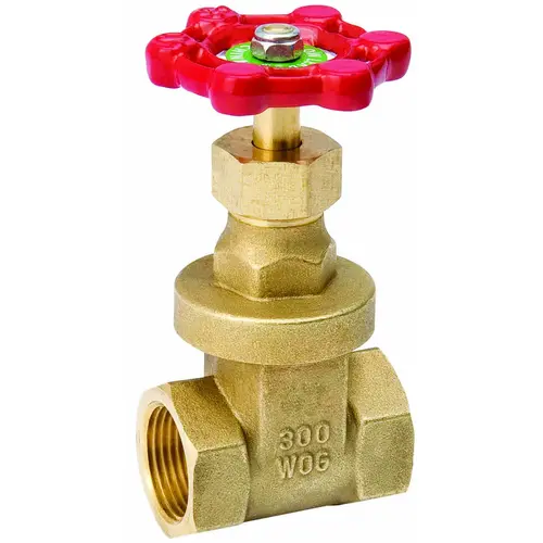 ProLine Series Gate Valve, 1-1/2 in Connection, FPT, 300/150 psi Pressure, Brass Body