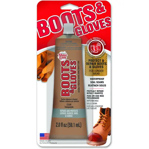 Boots and Gloves Adhesive, Gel, Liquid, Clear, 2 oz
