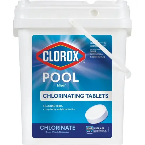 POOL & Spa ACTIVE99 Chlorinating Tablet, Solid, Chlorine, 35 lb Bucket White POOL & Spa ACTIVE99 Chlorinating Tablet, Solid, Chlorine, 35 lb Bucket White