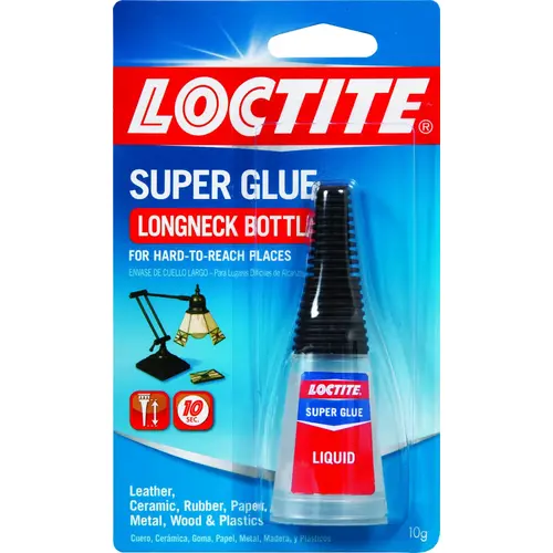 Super Glue, Liquid, Irritating, Clear, 10 g Bottle