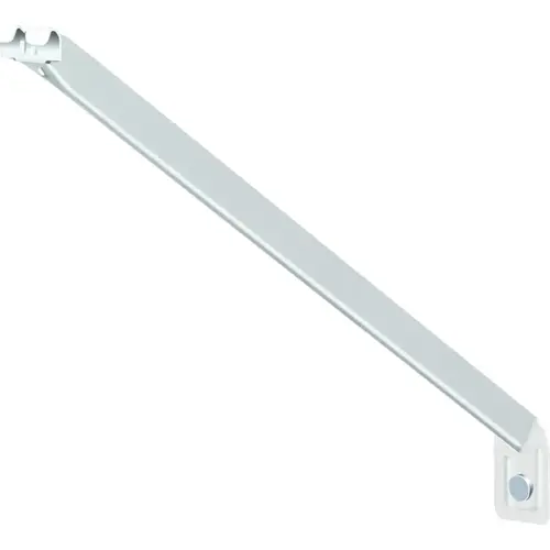 Support Bracket, 12 in L, 2 in H, Steel White