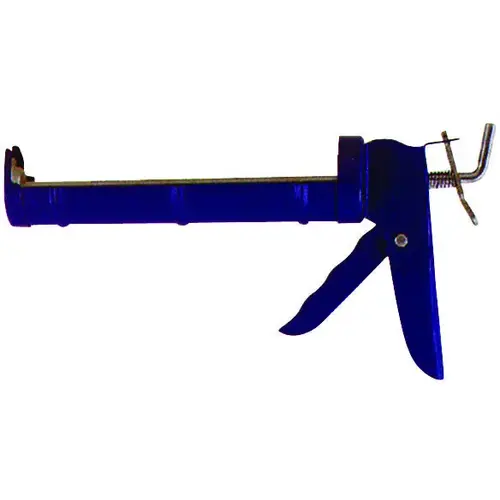 Heavy-Duty Caulk Gun, Steel, Blue
