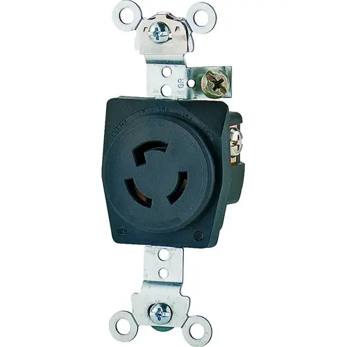 RECEPTACLE SNGL 2P3W 15A 125V Black RECEPTACLE SNGL 2P3W 15A 125V Black