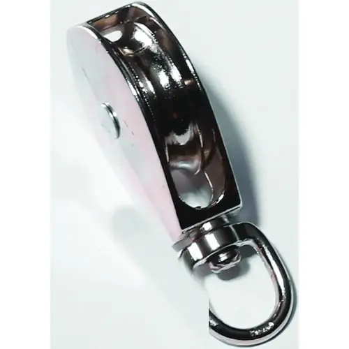 Rope Pulley, 5/16 in Rope, 1-1/4 in Sheave, Cadmium Rope Pulley, 5/16 in Rope, 1-1/4 in Sheave, Cadmium
