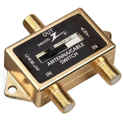 Switch Coax Splitter, 2 Video Input, 1 Video Output Gold