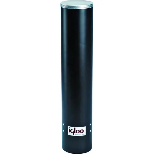 Cup Dispenser, Heavy-Duty, Plastic, Black, For: Water Coolers
