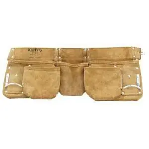 Kuny's AP622 Tool Works Series Carpenter's Apron, Leather, Tan, 11-Pocket