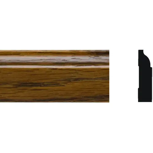 Interior Colonial Stop Moulding, 7 ft L, 3/8 in W, Cellular PVC, Highlands Oak, Woodgrain - pack of 20