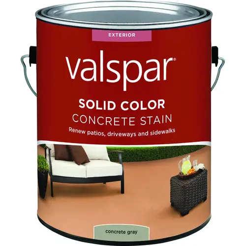 024.007 Solid Color Concrete Stain, Low-Gloss, Concrete Gray, Liquid, 1 gal 024.007 Solid Color Concrete Stain, Low-Gloss, Concrete Gray, Liquid, 1 gal