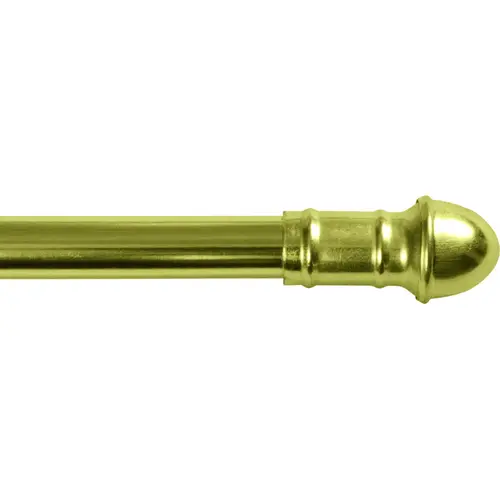 KN386/3 Cafe Rod, 7/16 in Dia, 28 to 48 in L, Brass