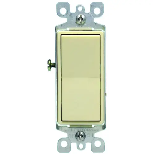 S01-05613-2IS Rocker Switch with Ground Screw, 15 A, 120/277 V, 3-Way, Lead Wire Terminal, Ivory S01-05613-2IS Rocker Switch with Ground Screw, 15 A, 120/277 V, 3-Way, Lead Wire Terminal, Ivory
