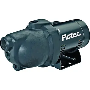 Flotec FP4012-10 Jet Pump, 9.4 A, 115/230 V, 0.5 hp, 1-1/4 in Suction, 1 in Discharge Connection, 25 ft Max Head, 8 gpm